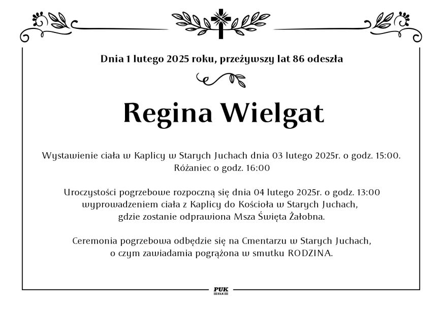 Regina Wielgat - nekrolog